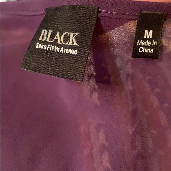 Black Saks Fifth Ave- Sequin Top - Picture 5 of 7